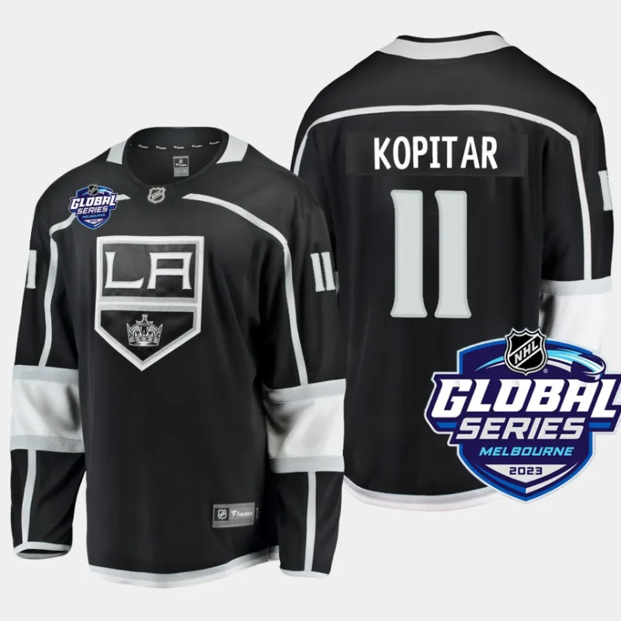 los angeles kings anze kopitar 2023 nhl global series home jersey black