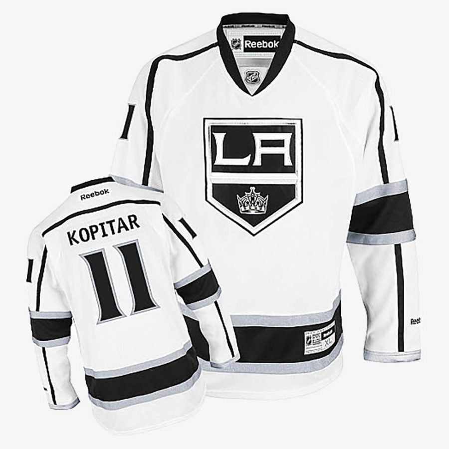 los angeles kings anze kopitar white away jersey