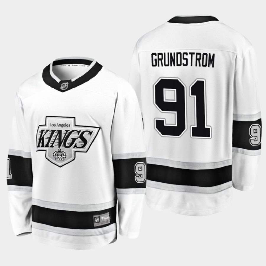 los angeles kings carl grundstrom heritage breakaway player jersey white