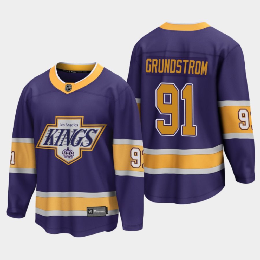 los angeles kings carl grundstrom reverse retro 2020 21 breakaway player jersey purple