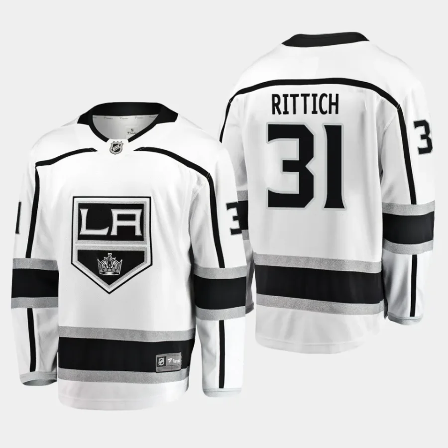 los angeles kings david rittich away breakaway player jersey white