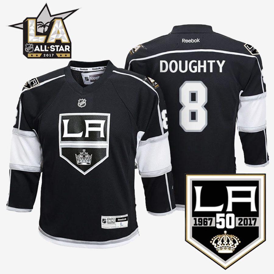 los angeles kings drew doughty black youth home jersey