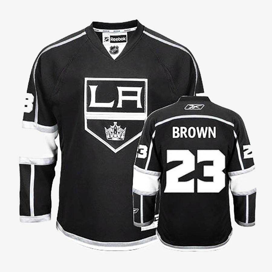 los angeles kings dustin brown black home jersey