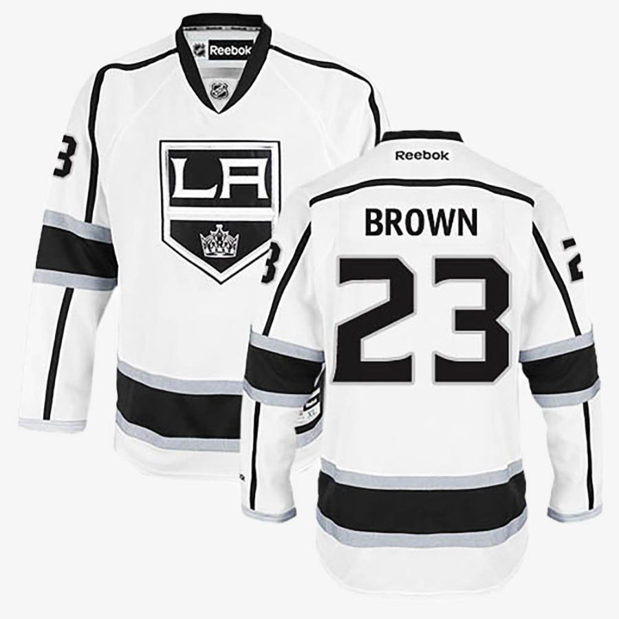 los angeles kings dustin brown white jersey