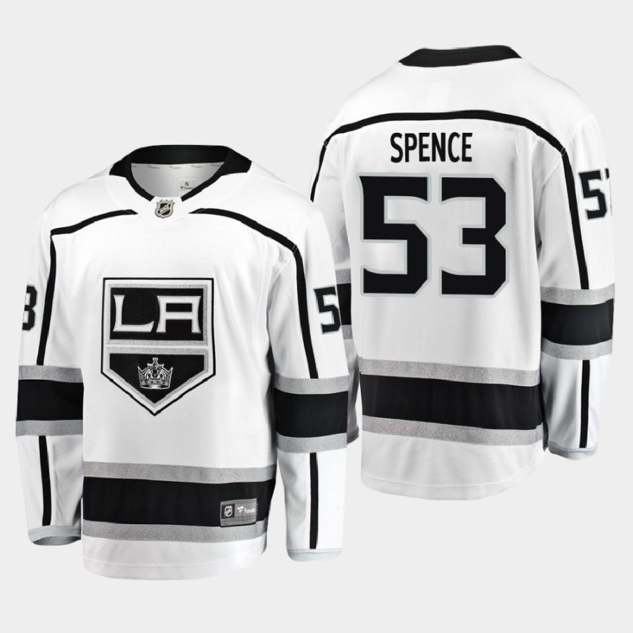 los angeles kings jordan spence away breakaway player fanatics jersey white