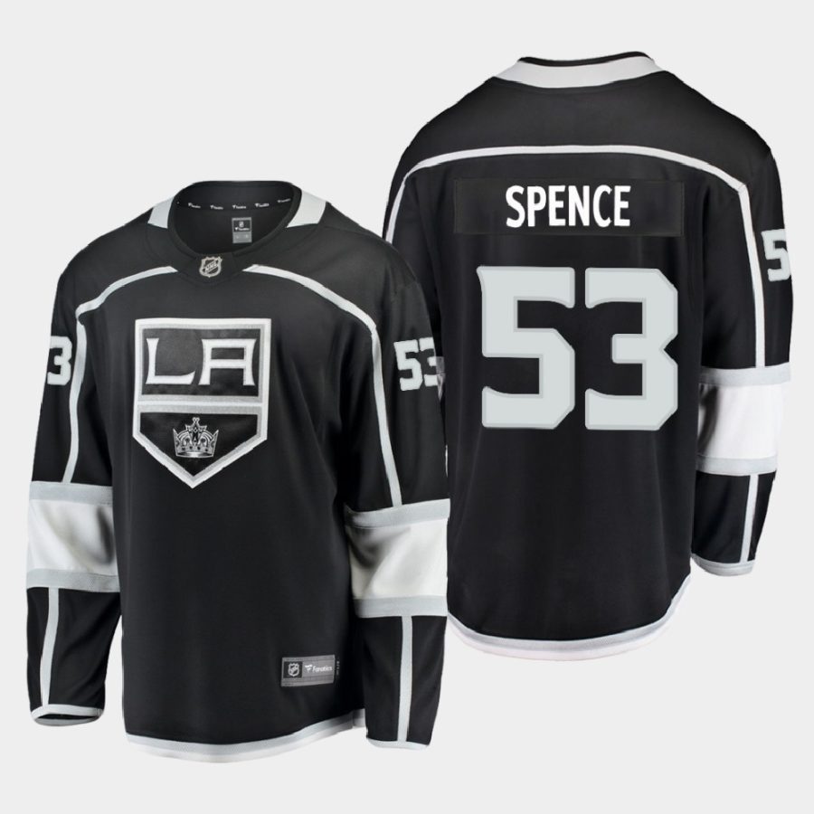 los angeles kings jordan spence home breakaway player fanatics jersey black