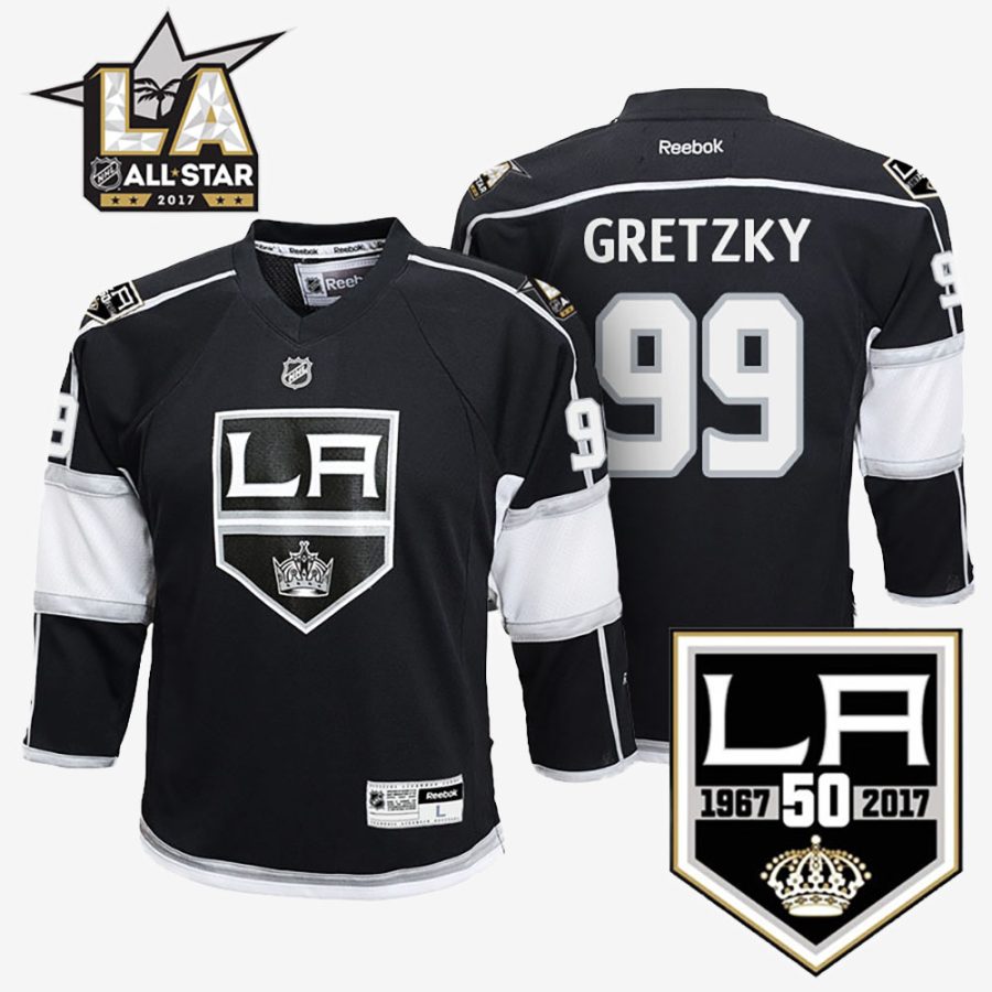 los angeles kings wayne gretzky black youth home jersey