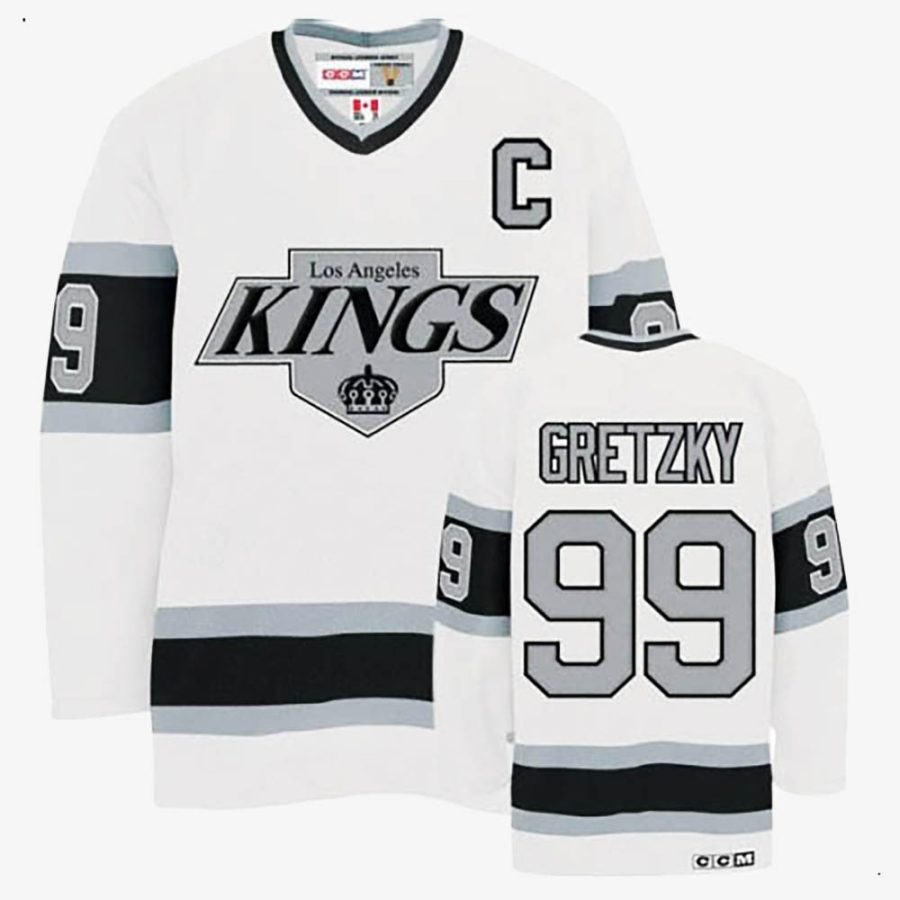 los angeles kings wayne gretzky white throwback jersey