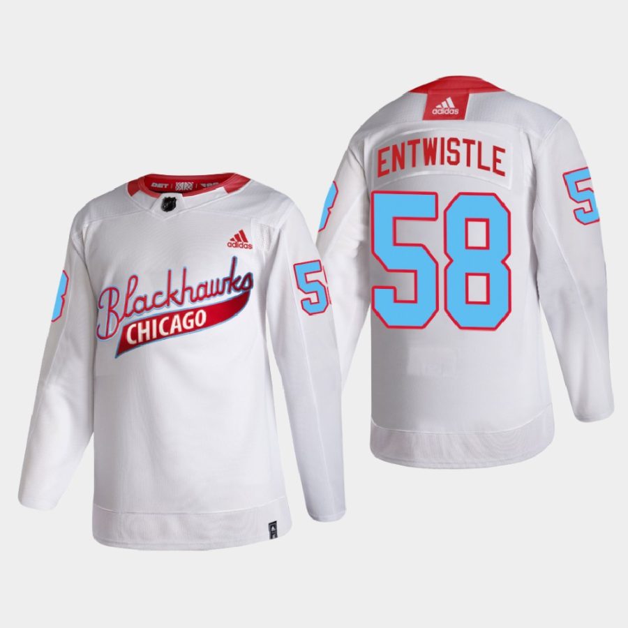 mackenzie entwistle blackhawks white one community night jersey