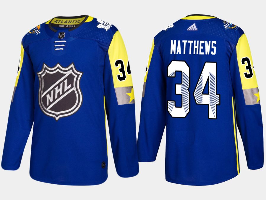 maple leafs auston matthews atlantic division 2018 nhl all star royal jersey