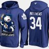 maple leafs auston matthews cartoon team color royal hoodie