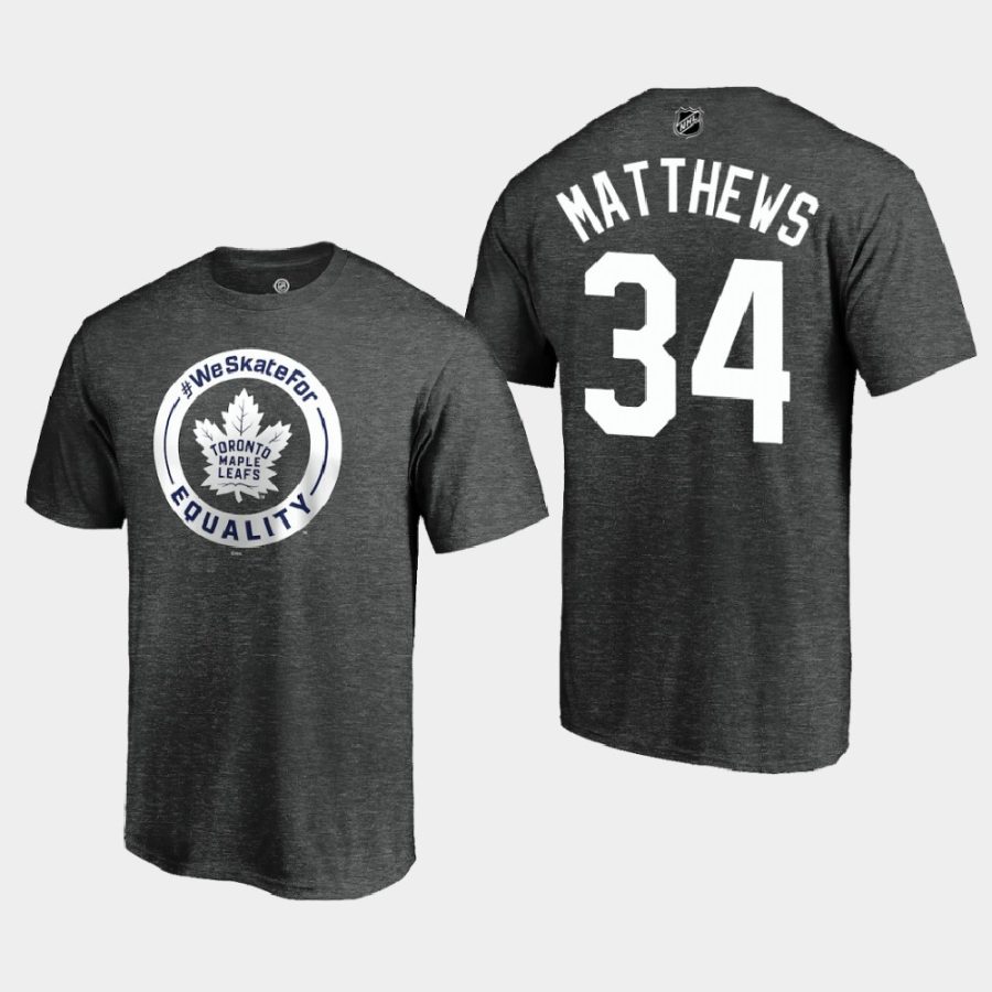 maple leafs auston matthews heather charcoal we skate for equality t shirt