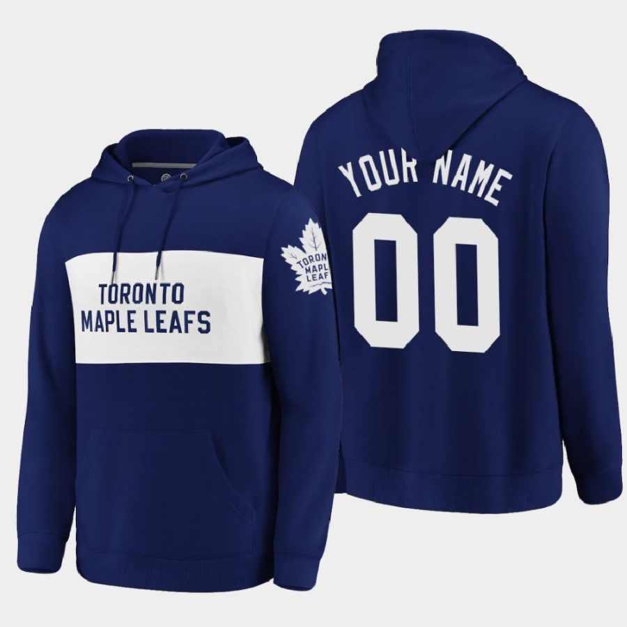 maple leafs custom blue classics faux cashmere pullover hoodie