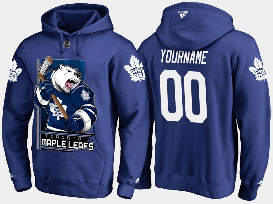 maple leafs custom cartoon team color royal hoodie