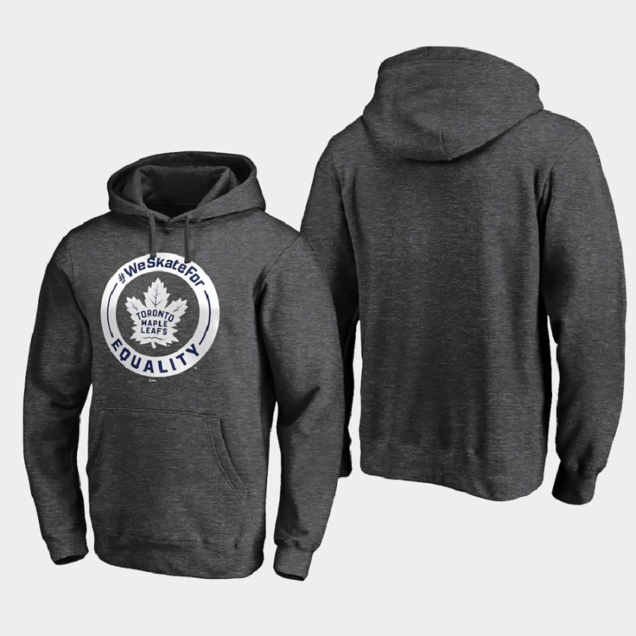 maple leafs heather gray 2020 we skate for equality black lives matter hoodie