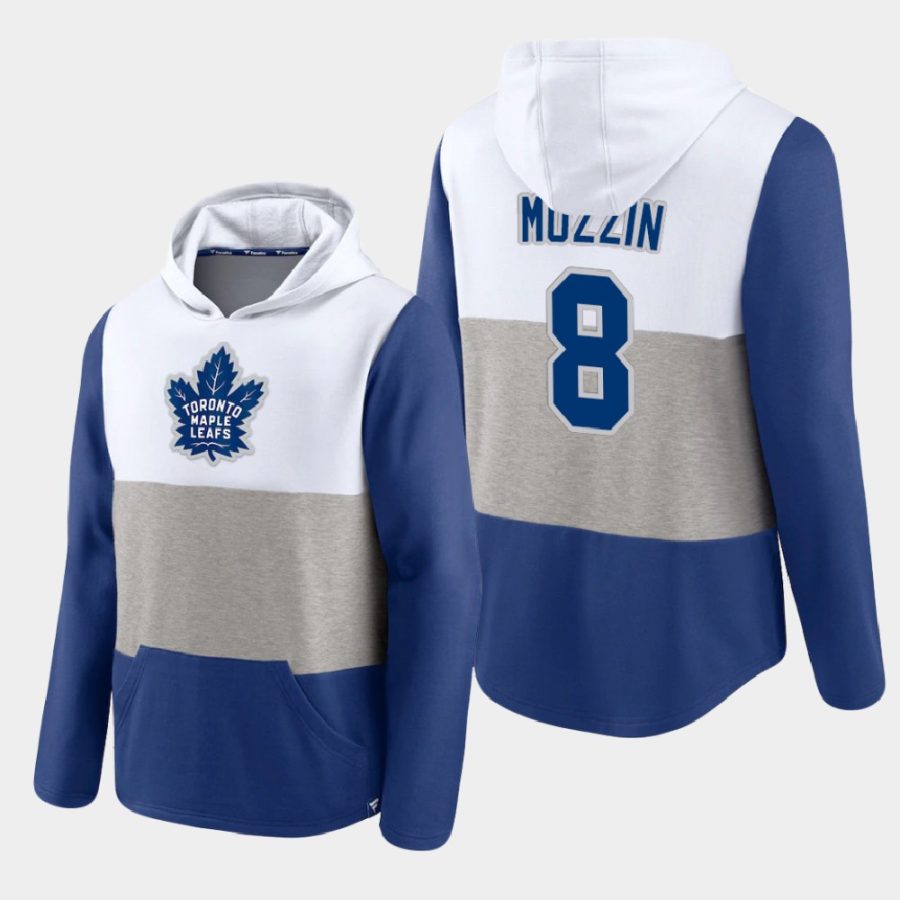 maple leafs jake muzzin white prep colorblock hoodie