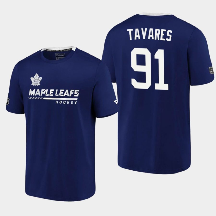 maple leafs john tavares blue 2020 21 locker room performance authentic pro t shirt