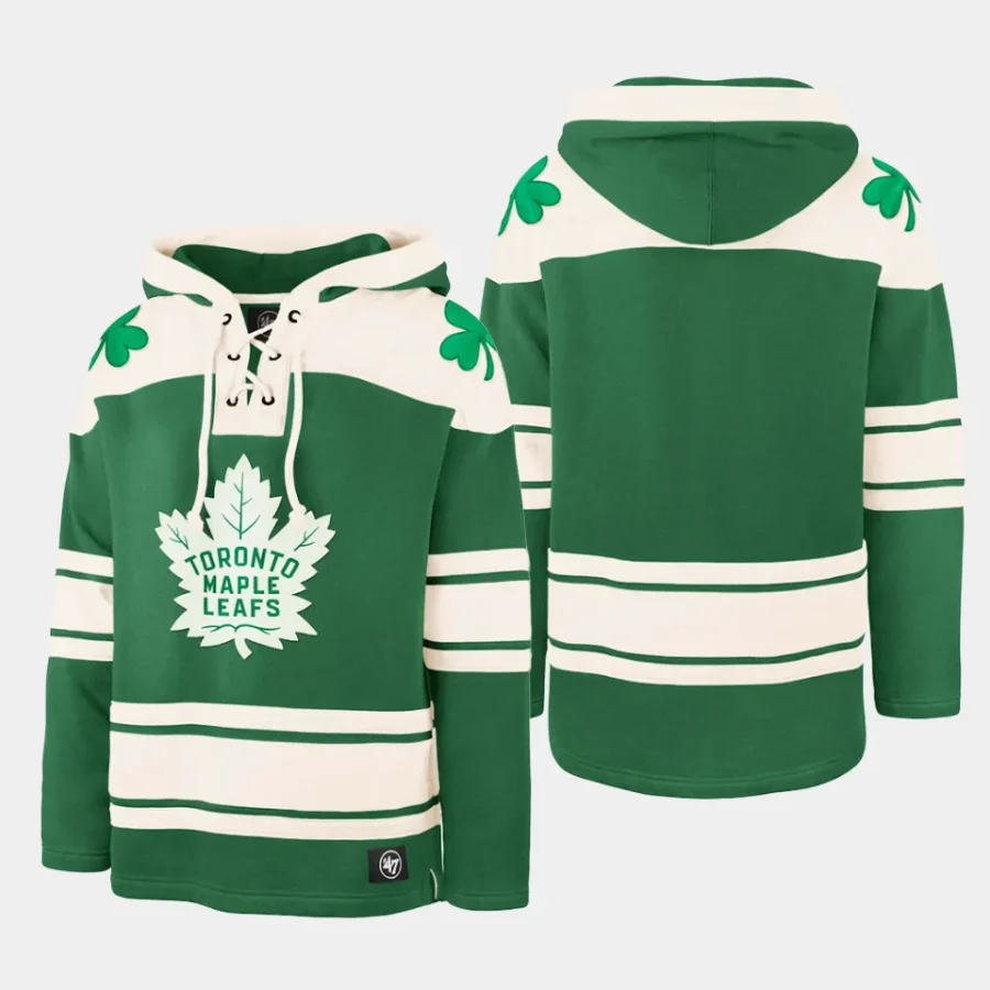 maple leafs kelly green 2024 st. patricks day superior lacer pullover hoodie