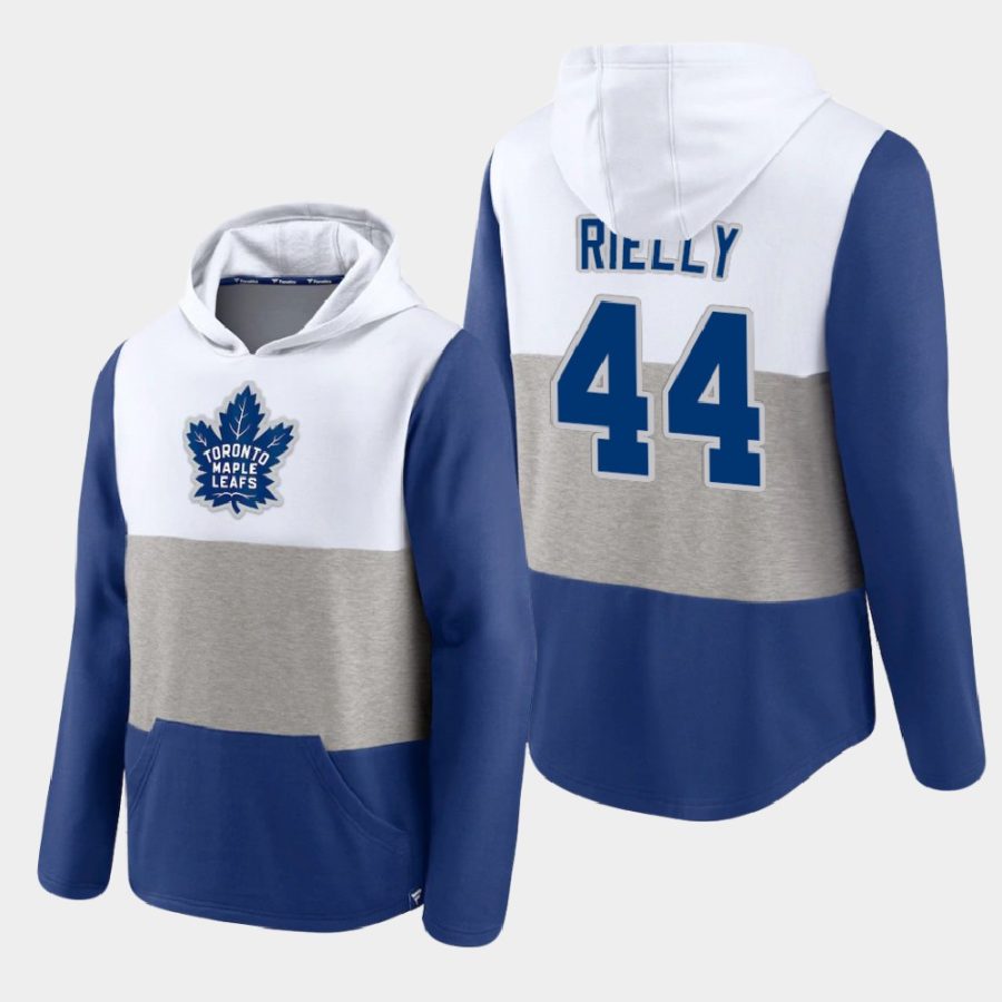 maple leafs morgan rielly white prep colorblock hoodie