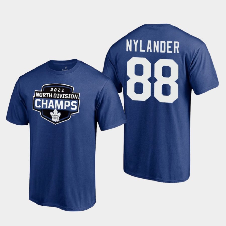 maple leafs william nylander blue 2021 north division champions t shirt