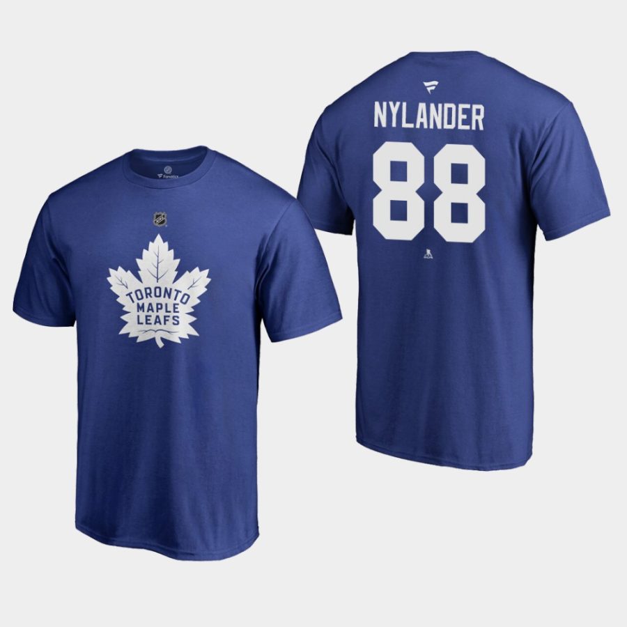 maple leafs william nylander blue authentic stack t shirt