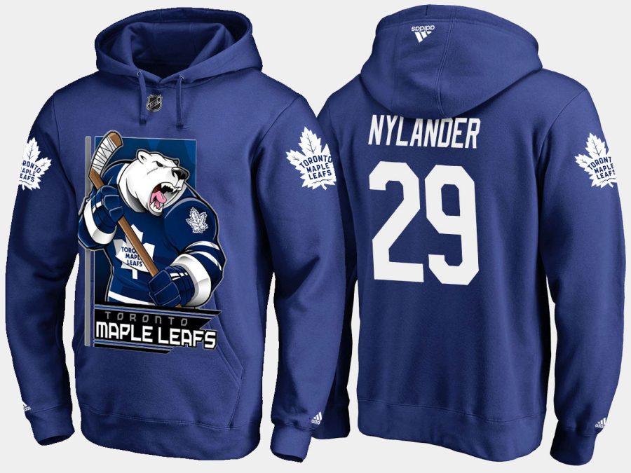 maple leafs william nylander cartoon team color royal hoodie