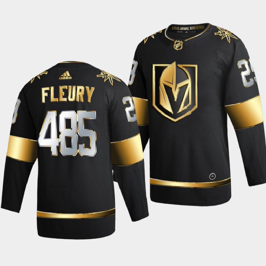 marc andre fleury golden knights black 485th career win golden limited jersey