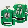 mark stone golden knights green 2021 st. patricks day jersey