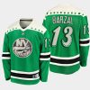 mathew barzal islanders green 2021 st. patricks day jersey