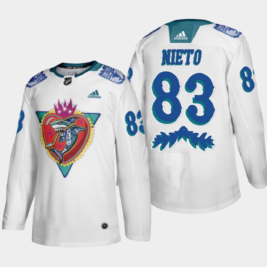 matt nieto sharks white los tiburones night jersey