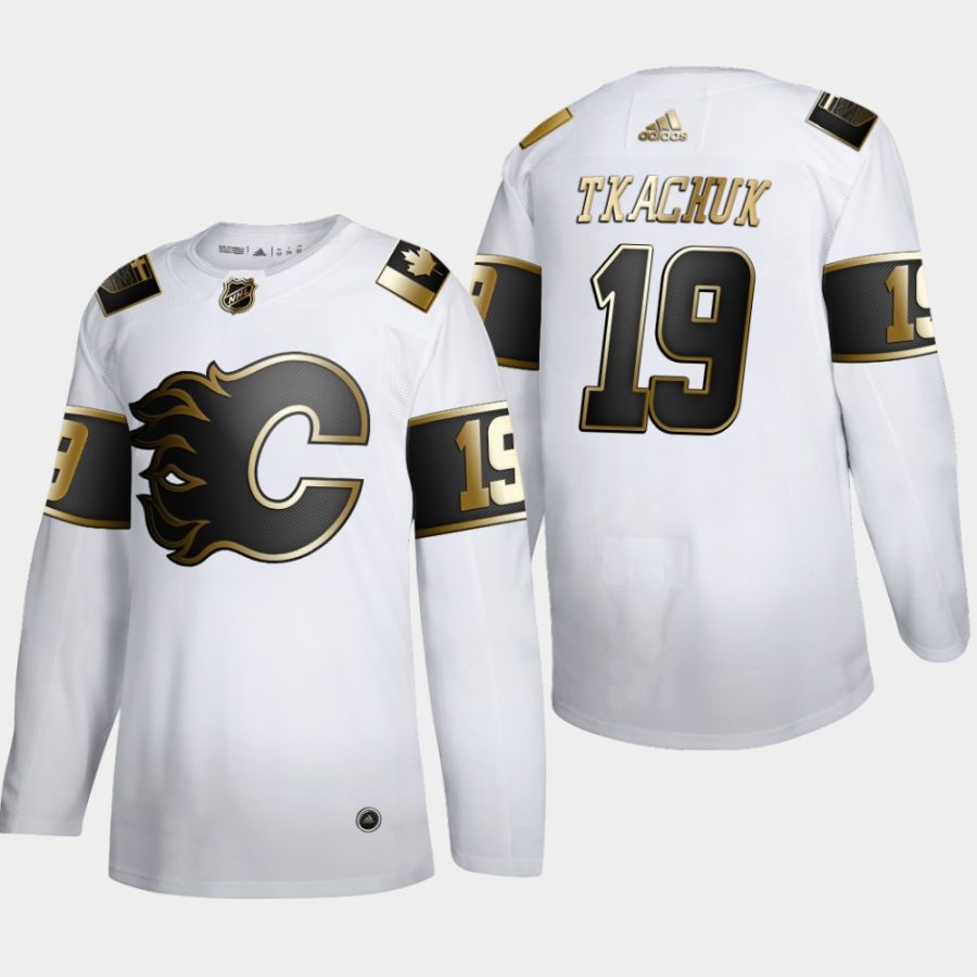 matthew tkachuk flames white nhl golden edition authentic jersey