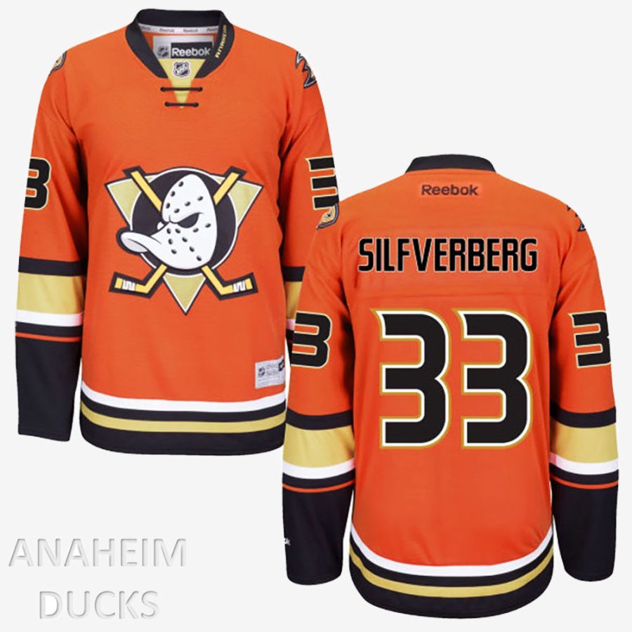 men anaheim ducks 33 jakob silfverberg orange alternate premier jersey