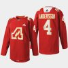 men atlanta flames rasmus andersson 2022 warm up 50th anniversary red jersey