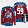 men avalanche ben meyers authentic pro 2022 stanley cup playoffs burgundy jersey