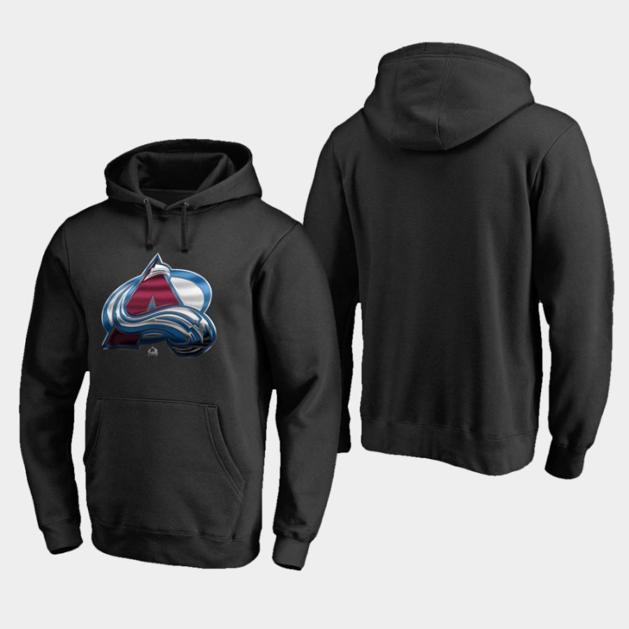 men avalanche black midnight mascot primary hoodie