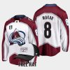 men avalanche cale makar away 2022 central division champions white jersey