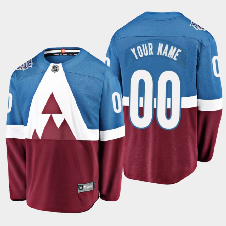 men avalanche custom 2020 stadium series breakaway player fanatics jersey blue burgundy