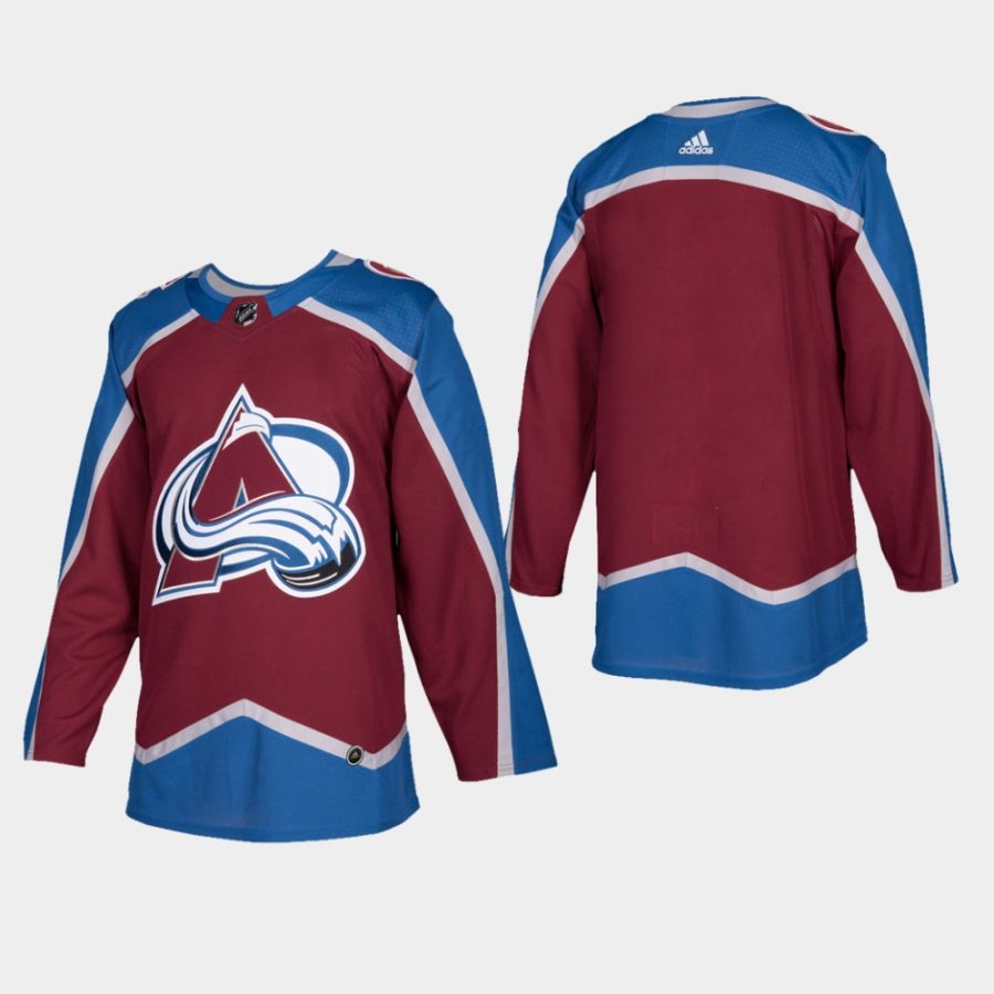 men avalanche home authentic blank jersey