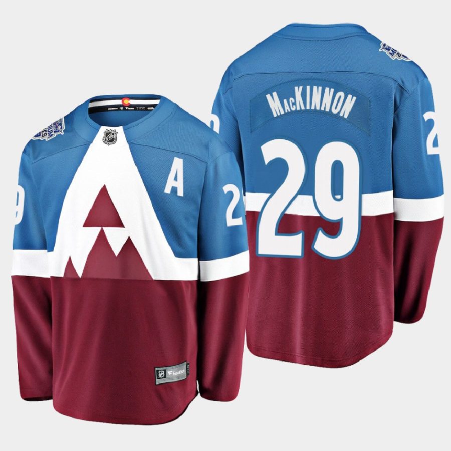 men avalanche nathan mackinnon 2020 stadium series breakaway player fanatics jersey blue burgundy