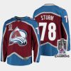 men avalanche nico sturm home 2022 stanley cup champions burgundy jersey