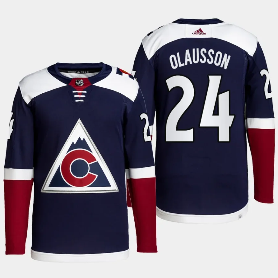 men avalanche oskar olausson authentic pro alternate primegreen navy jersey