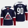 men avalanche tomas tatar authentic pro alternate primegreen navy jersey