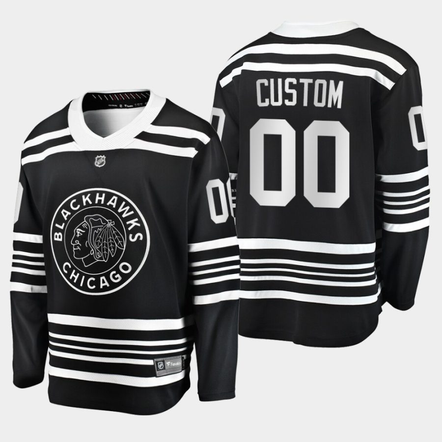 men blackhawks custom 2019 20 season alternate premier player fanatics jersey black