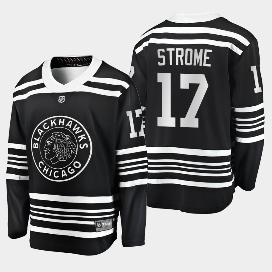 men blackhawks dylan strome 2019 20 season alternate premier player fanatics jersey black