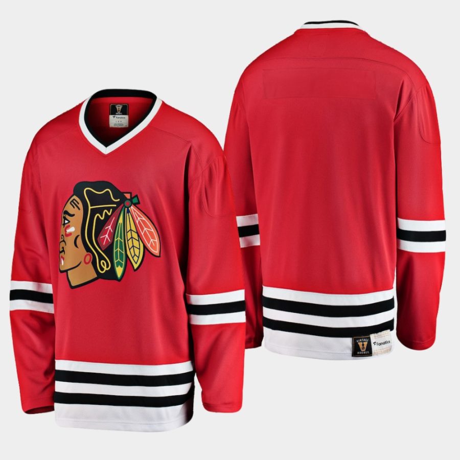 men blackhawks heritage premier breakaway blank red jersey