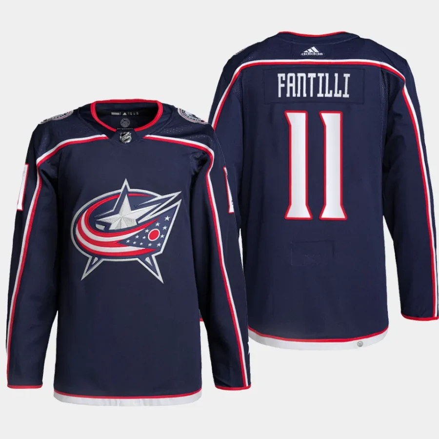 men blue jackets adam fantilli primegreen home authentic pro navy jersey