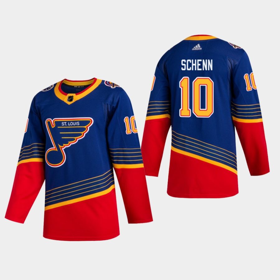 men blues brayden schenn 2019 20 season retro jersey blue