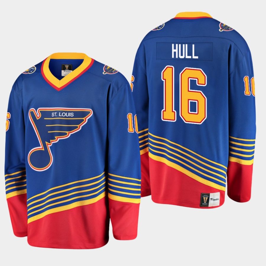 men blues brett hull heritage premier jersey