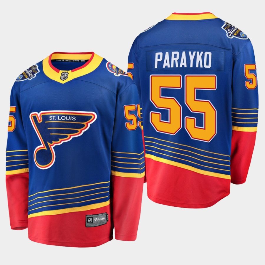 men blues colton parayko retro 2020 all star patch fanatics jersey blue