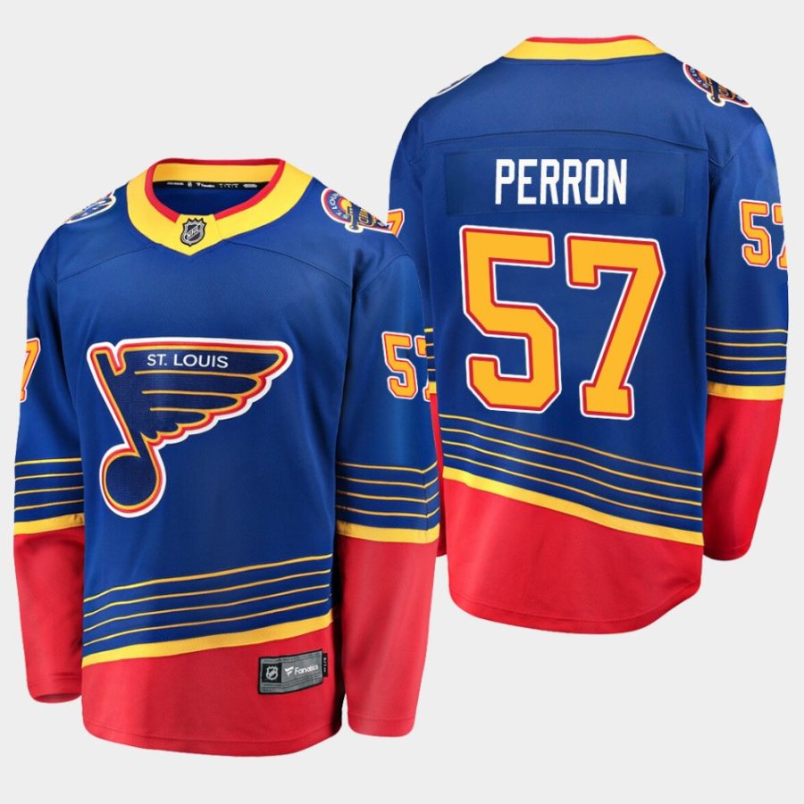 men blues david perron 2019 20 season retro premier fanatics jersey blue